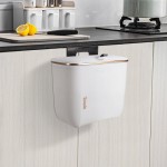 (Kitchen and Bathroom Hanging Trash Bin with Lid) Dimensions: Width 26.6 cm x Depth 14.8 cm x Height 21.9 cm
